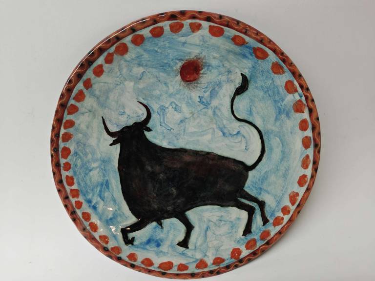 Bull With Sun and Oranges - Morag MacInnes
