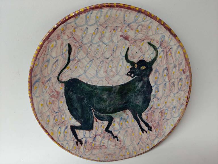 Young Bull in Pink La La Land - Morag MacInnes