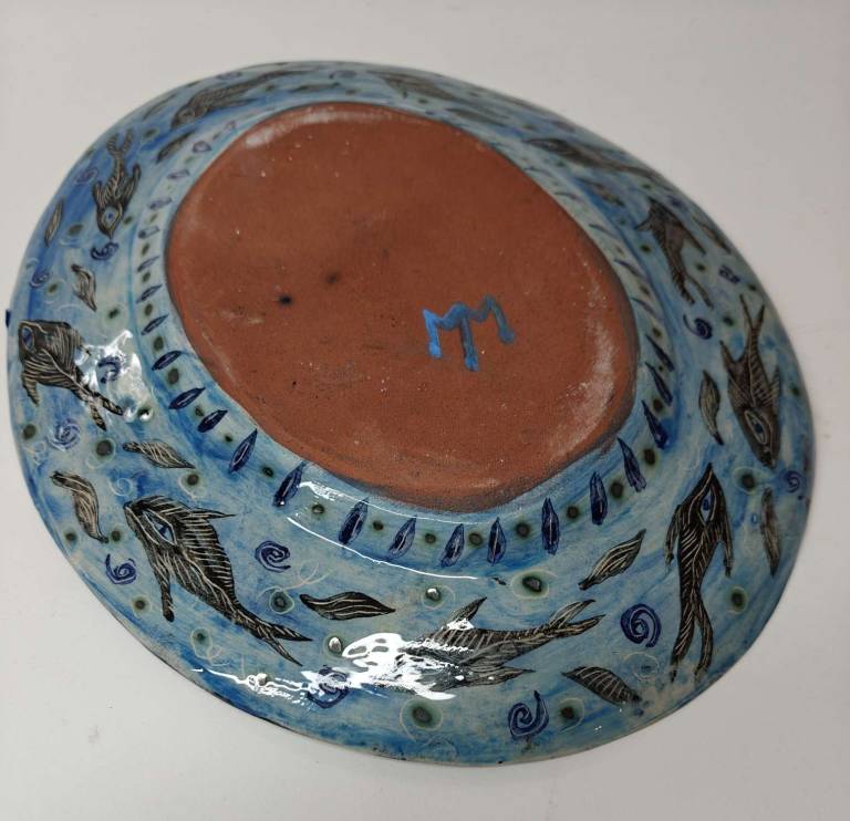 Shoal of fish, oval platter - Morag MacInnes