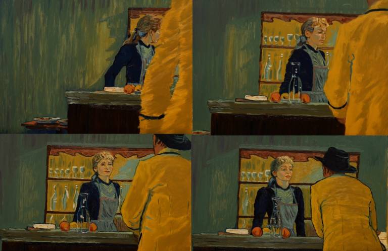 Four Frames from Cafe interior, camera pan - Sarah Wimperis