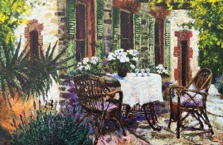 Green Shutters, White Linen - Sarah Wimperis