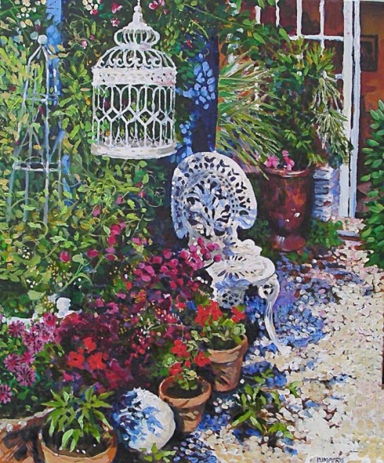 Seat by the Seedums - Sarah Wimperis