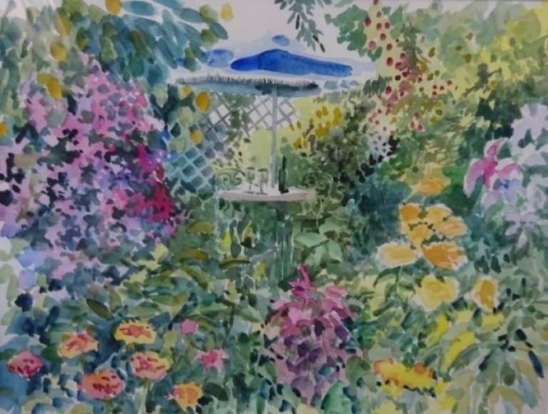 Sunday with Lilly and Rose in the Garden - Sarah Wimperis