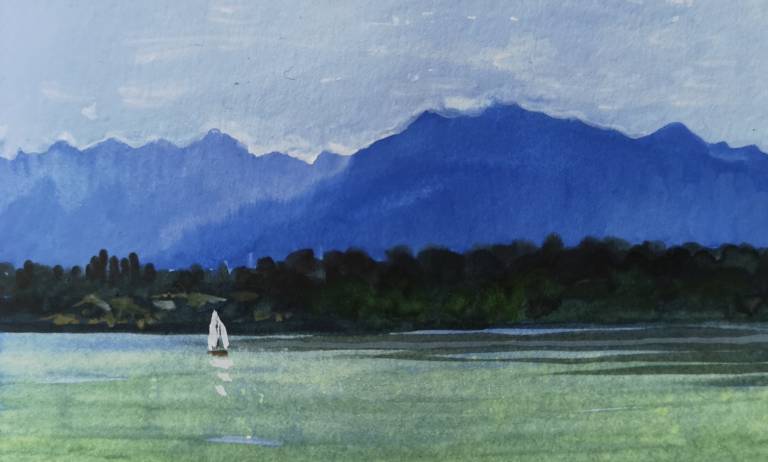 White Sail, Blue Mountains - Sarah Wimperis