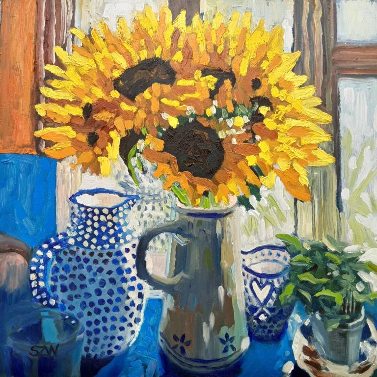 Kitchen Sunflowers - Sarah Wimperis