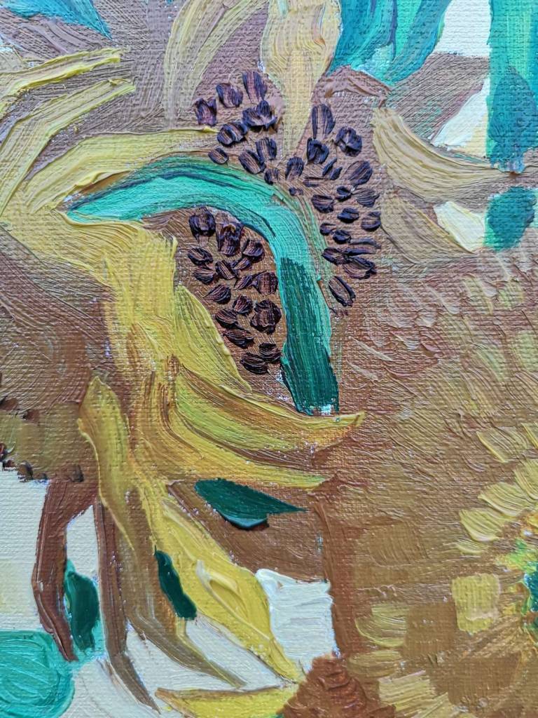 Vincent's Sunflowers, van Gogh Pastiche. - Sarah Wimperis