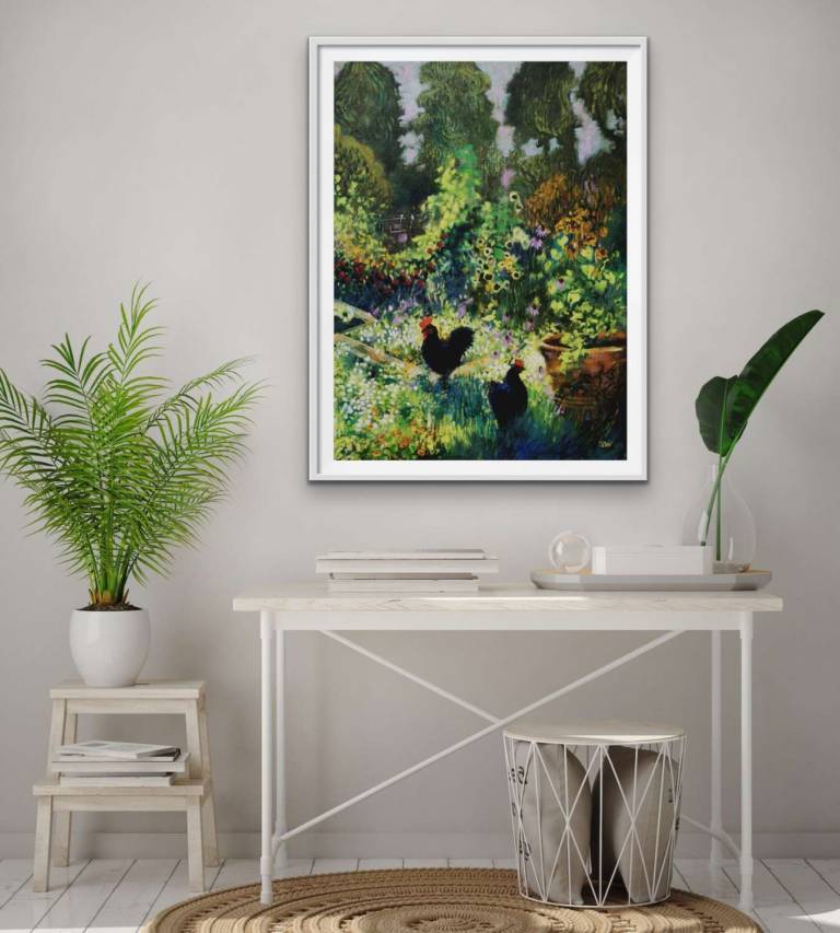 Autumn Afternoon with Chickens - Sarah Wimperis