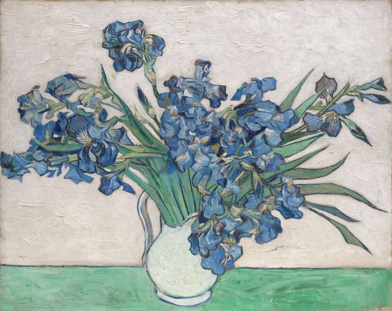 Irises in a Vase Vincent Style - Sarah Wimperis