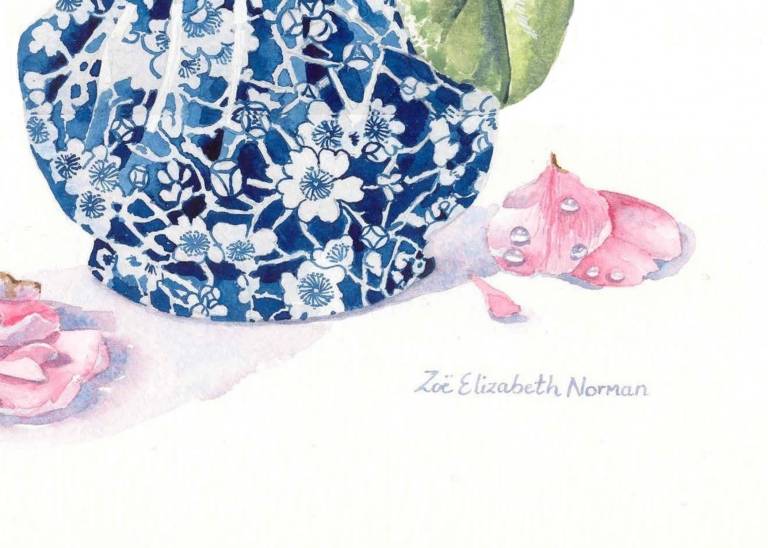 Chinese Vase of Camellias - Zoe Elizabeth Norman