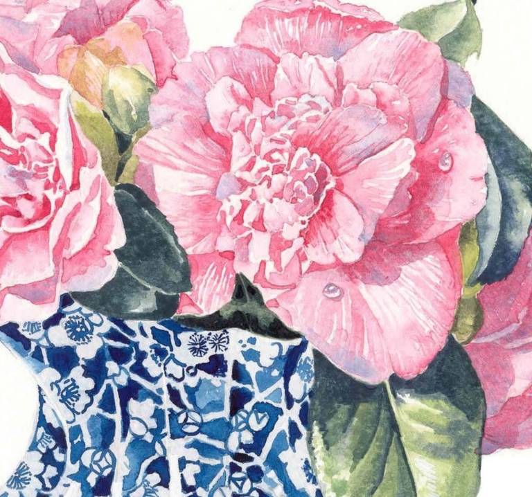 Chinese Vase of Camellias - Zoe Elizabeth Norman