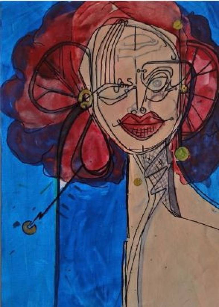 Margaret Thatcher Bleue Blanche rouge - Alix Godon