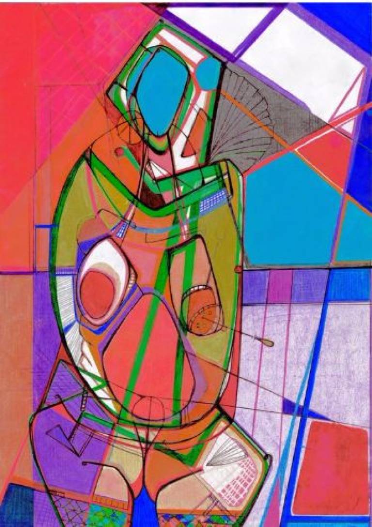 Corps Encastré Sans Visage Modulation-II - Alix Godon