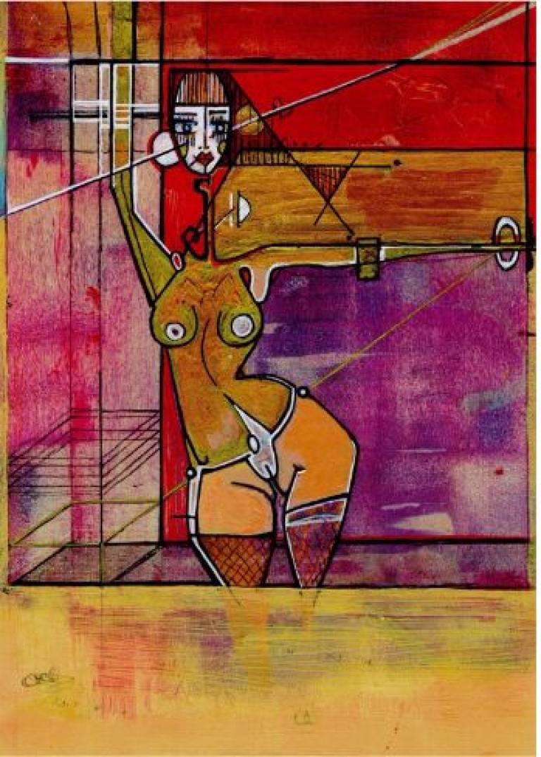 Femme au Carré, Encastrée et Posant Modulation-II - Alix Godon