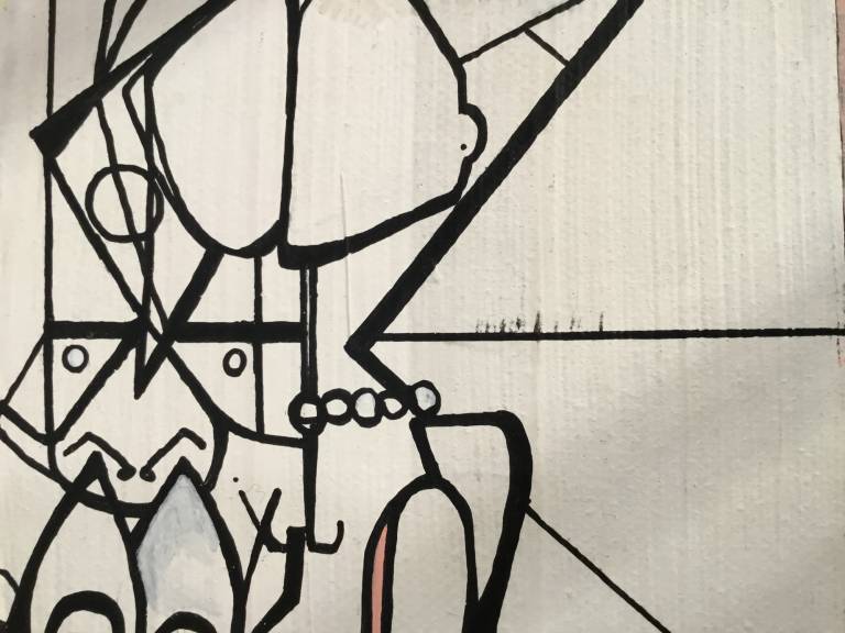 White bi-face Recto/ Verso  - Alix Godon