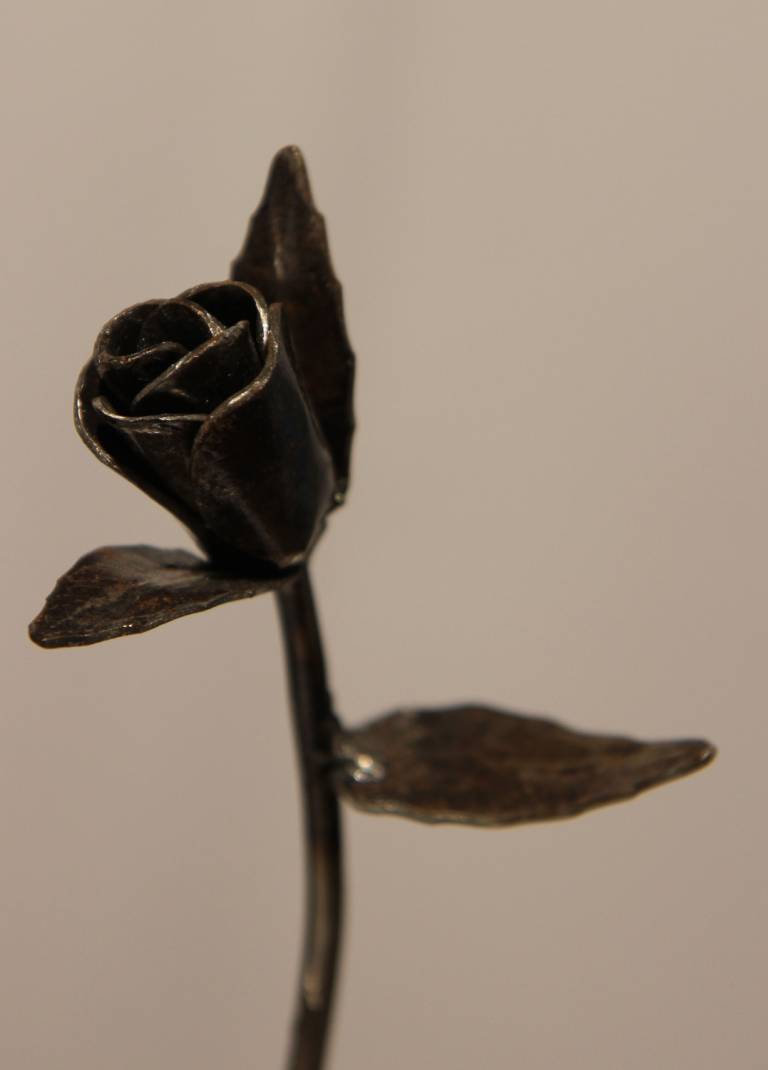 Steel Flower in stone - Andrew Ferguson