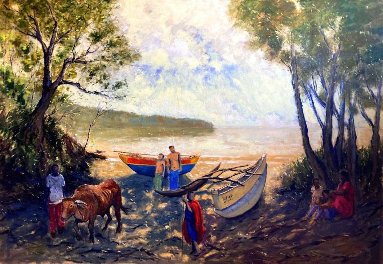 SOLD. Return From Fishing. Sri Lanka - Cyppo  Streatfeild