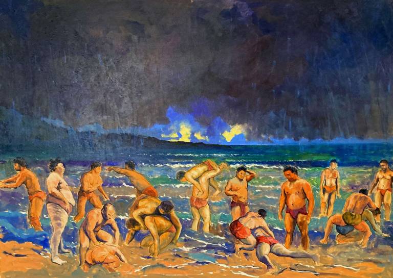 Wrestling In The Rain. Sri Lanka. SOLD - Cyppo  Streatfeild