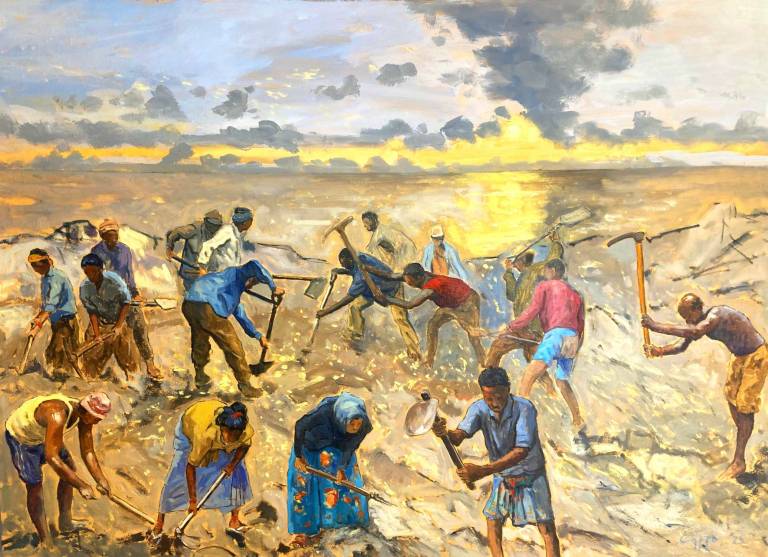 Working  In The Rocks. Sri Lanka. SOLD - Cyppo  Streatfeild