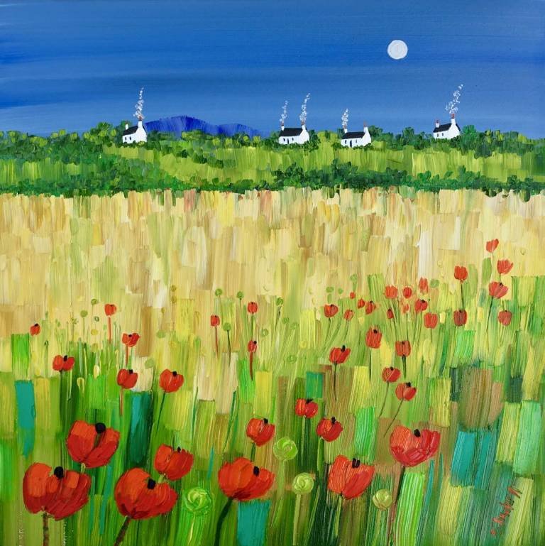 Moonlit Poppies  SOLD - Sheila Fowler