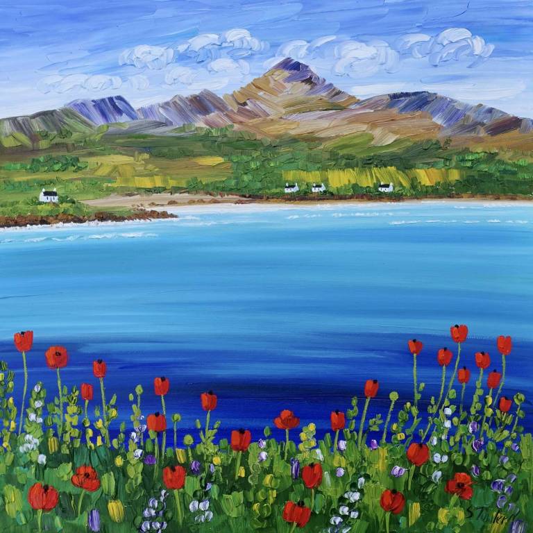 Poppies Brodick Bay   SOLD - Sheila Fowler