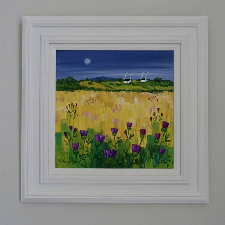 Cottages and Moonlit Thistles - Sheila Fowler