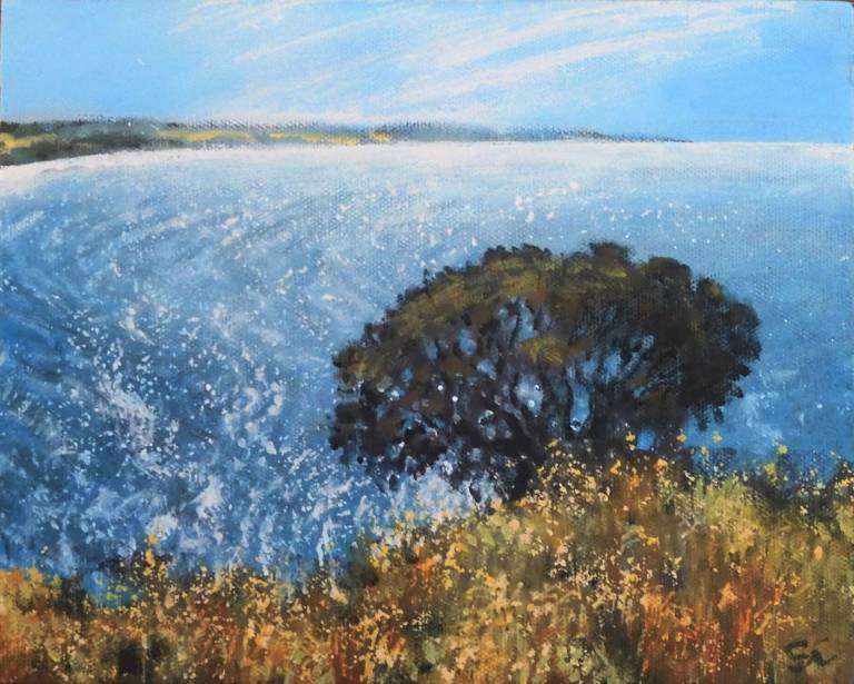 Cliff Face, the Tree In Light - Stella Clarke