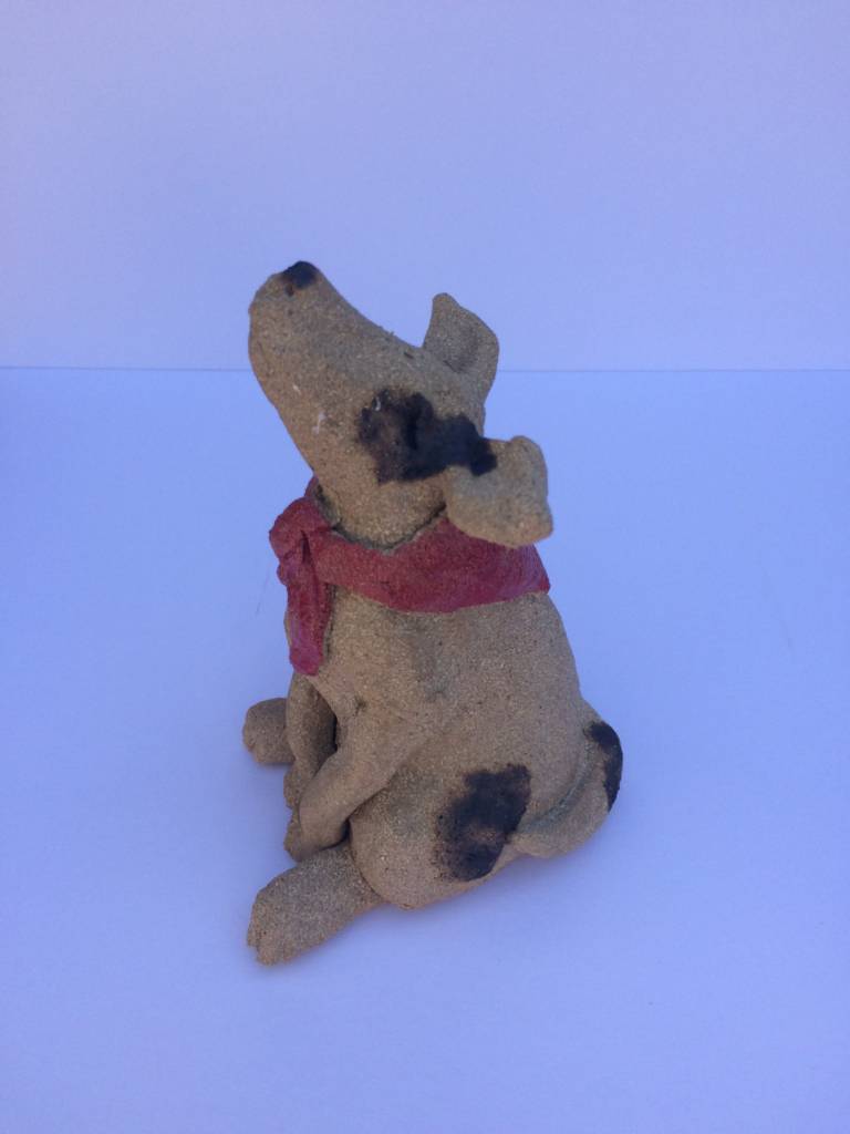 Jane  Adams - Brown Terrier with red scarf