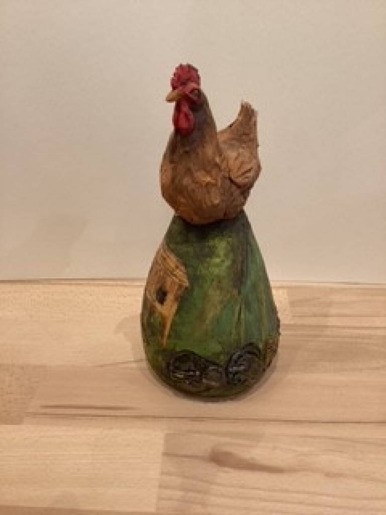 Christine Cummings - Hen on a Hill                           SOLD