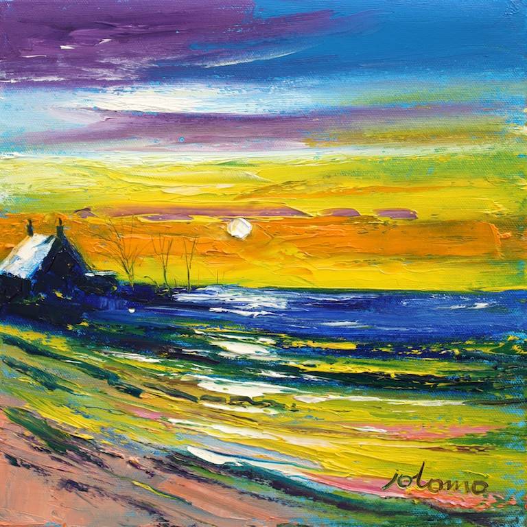 Eveninglight Muasdale Beach Kintyre                SOLD - John Lowrie Morrison OBE