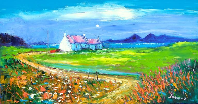 Isle of Gigha looking to the Paps of Jura       SOLD - John Lowrie Morrison OBE