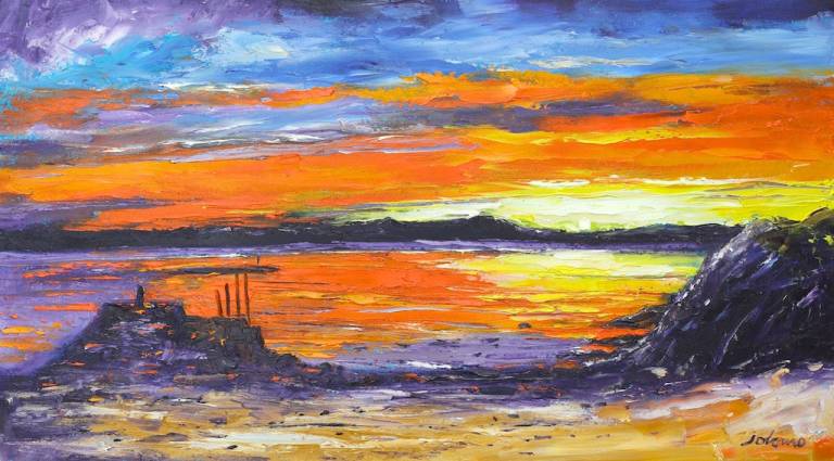 Sunset Carsaig Bay Tayvallich - John Lowrie Morrison OBE