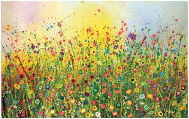 Feeling Groovy - Hand Embellished Canvas - Yvonne  Coomber
