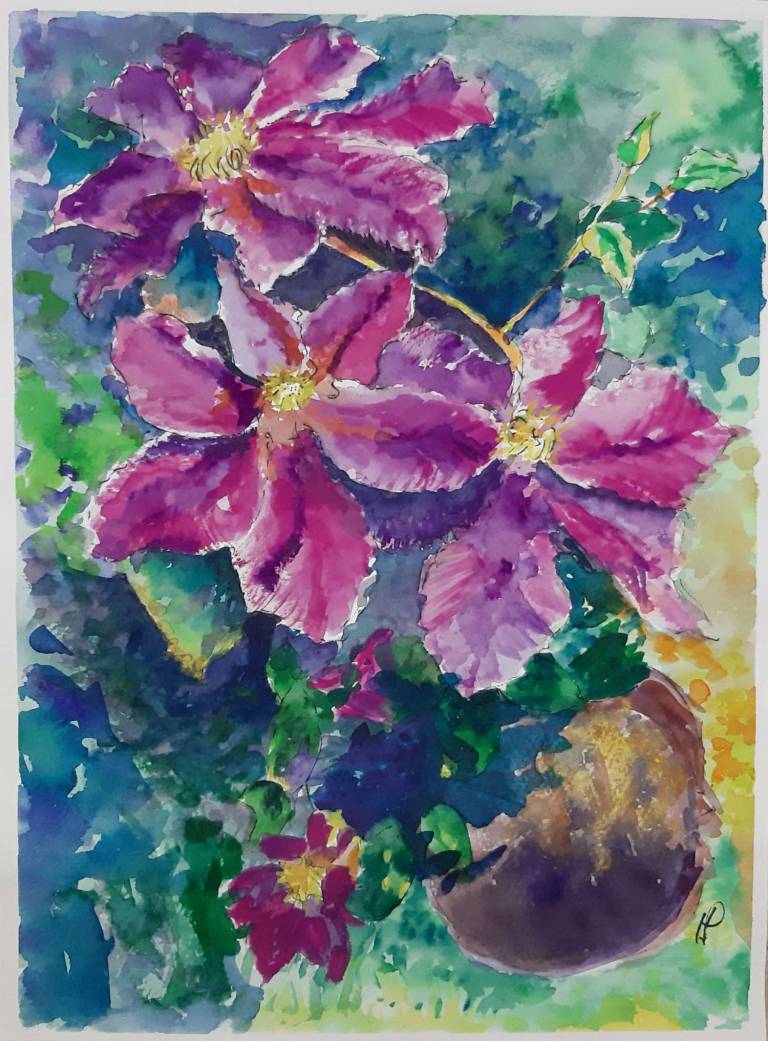 Psychedelic Clematis - Helen Prentice