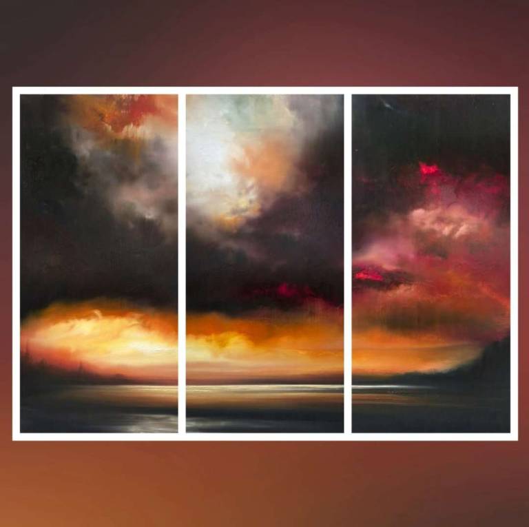 The Dark Fire Will Not Avail You (Triptych) - Daniel Martin