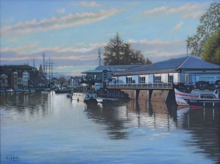 Looking to Merchants Quay and Prince Street Bridge, Bristol   SOLD - Ian Fifield