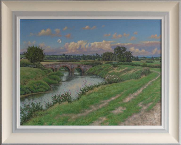 Late Afternoon at Pill Bridge on the River Yeo (SOLD) - Ian Fifield