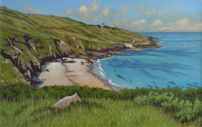 Looking onto Portheras Cove, Pendeen, Cornwall  SOLD - Ian Fifield