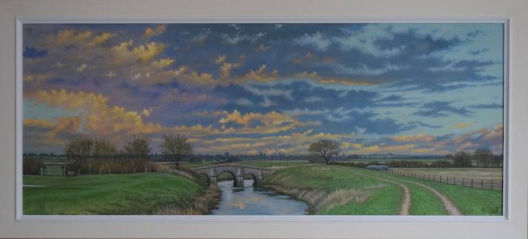 Early Evening at Pill Bridge on the River Yeo (SOLD) - Ian Fifield