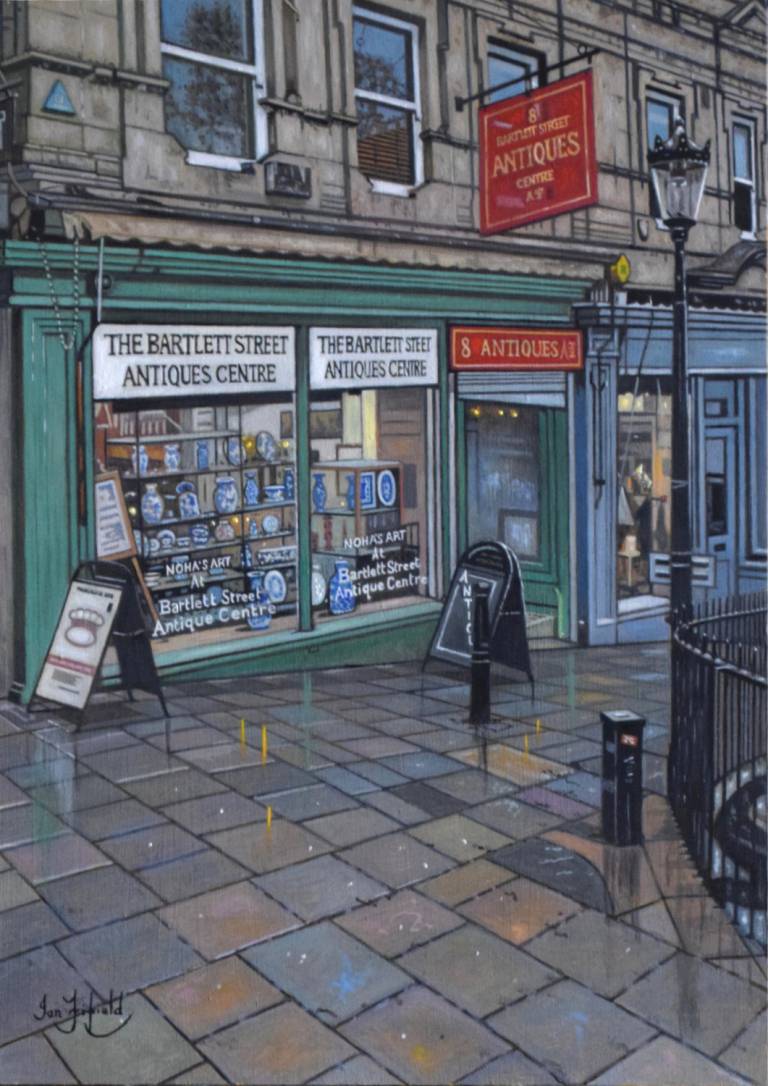 Rainy Day in Bath, A Bartlett Street Scene (SOLD) - Ian Fifield