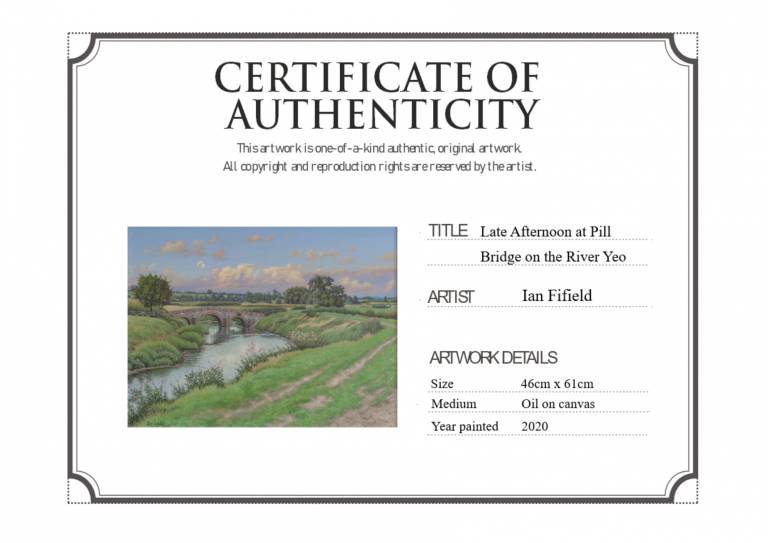 Late Afternoon at Pill Bridge on the River Yeo (SOLD) - Ian Fifield