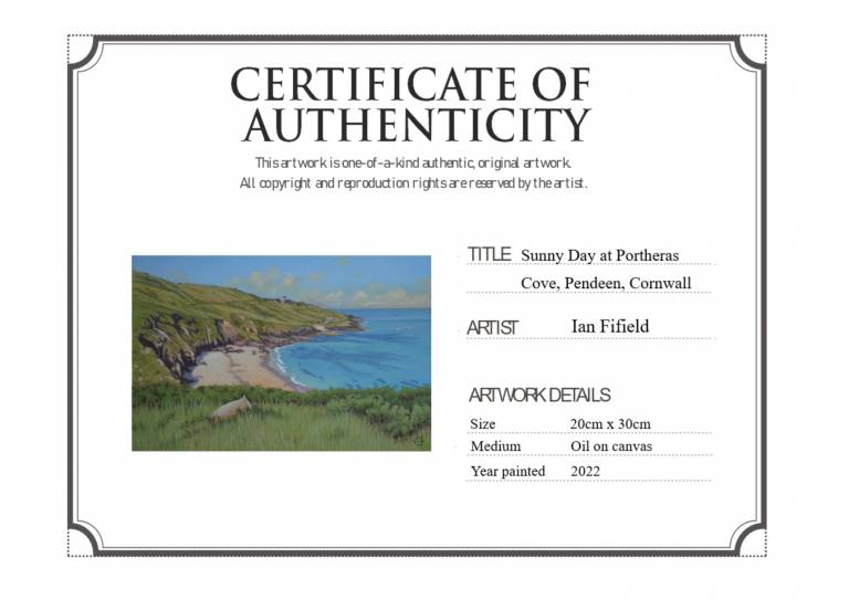 Looking onto Portheras Cove, Pendeen, Cornwall  SOLD - Ian Fifield