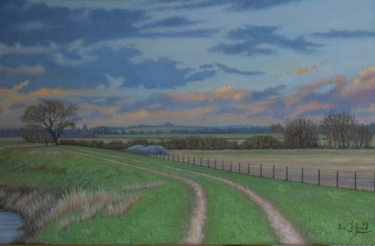 Early Evening at Pill Bridge on the River Yeo (SOLD) - Ian Fifield