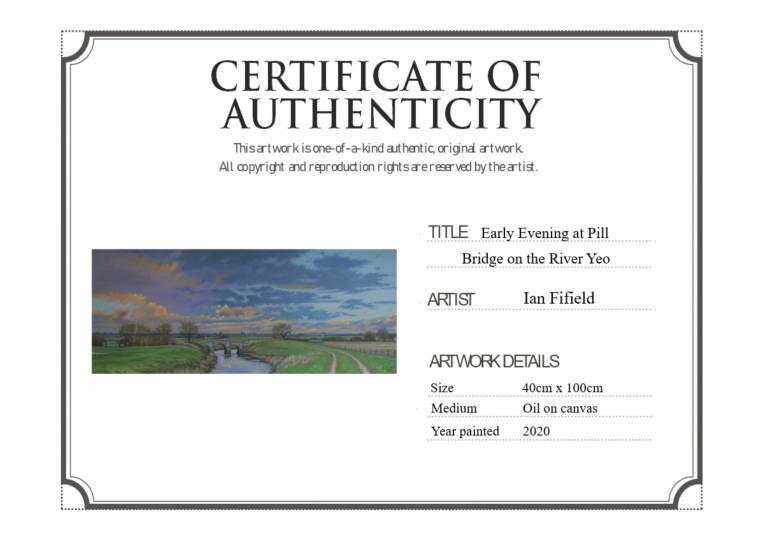 Early Evening at Pill Bridge on the River Yeo (SOLD) - Ian Fifield