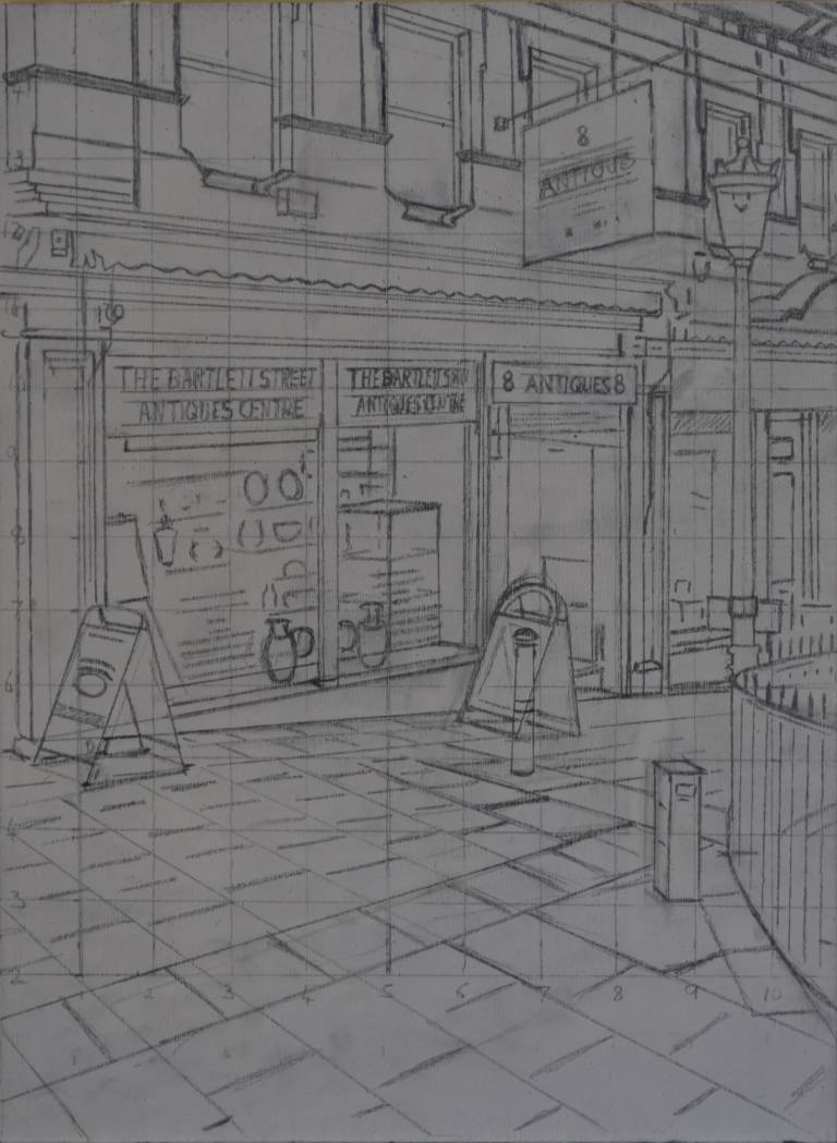 Rainy Day in Bath, A Bartlett Street Scene (SOLD) - Ian Fifield