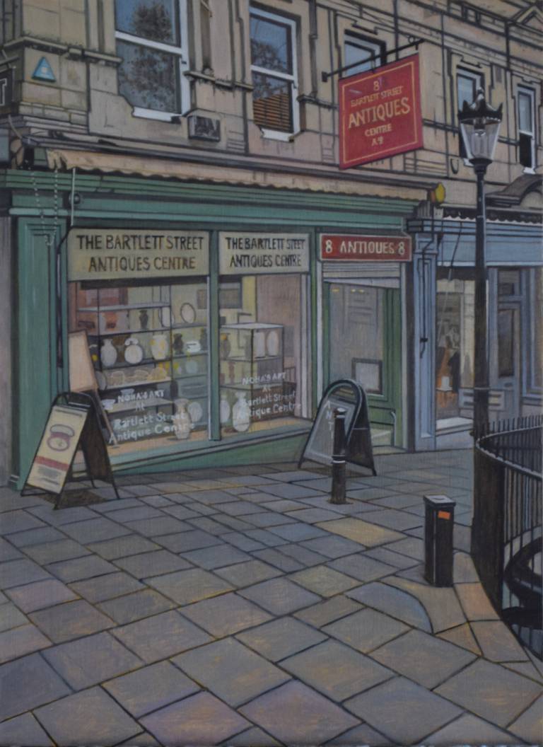 Rainy Day in Bath, A Bartlett Street Scene (SOLD) - Ian Fifield