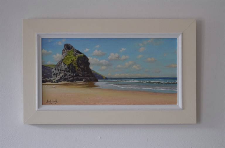 A Day on the Beach (Bedruthan Steps) - Ian Fifield