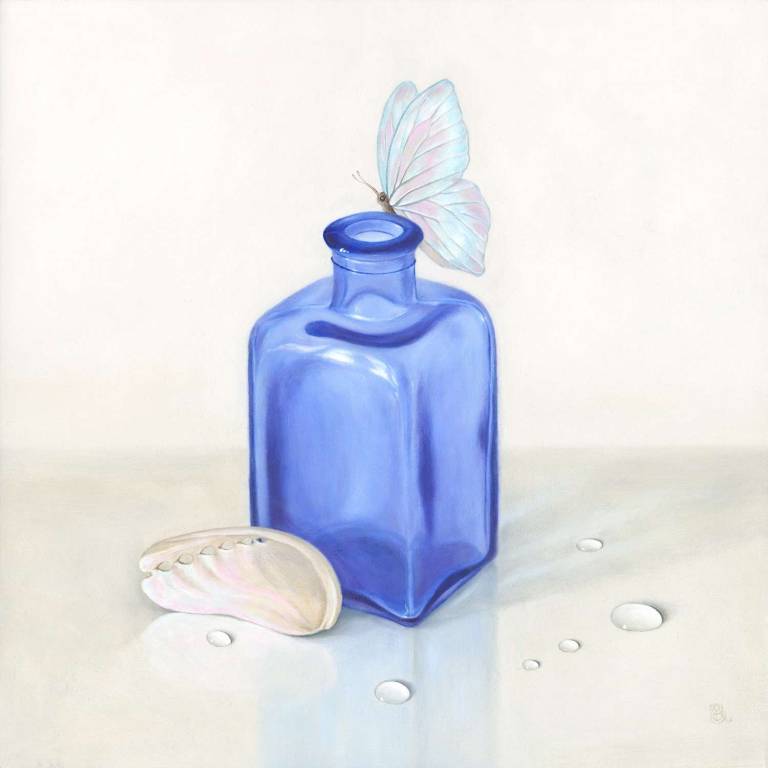 Blue Bottle & Butterfly - Dawn Kay