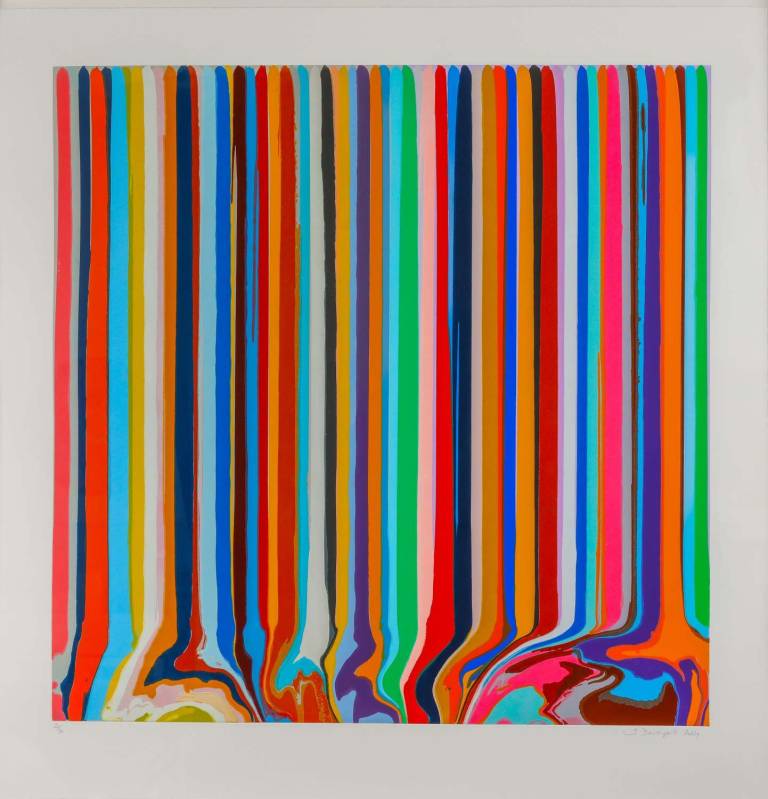 Ian Davenport - Duplex Etching Grey, Lavender