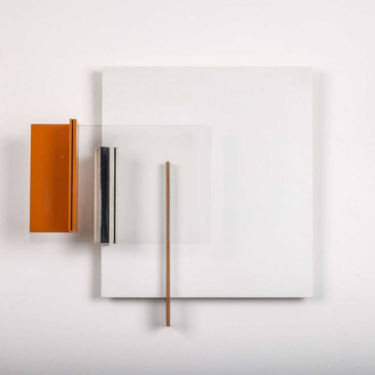 Relief construction in white, black and ochre - Victor Pasmore