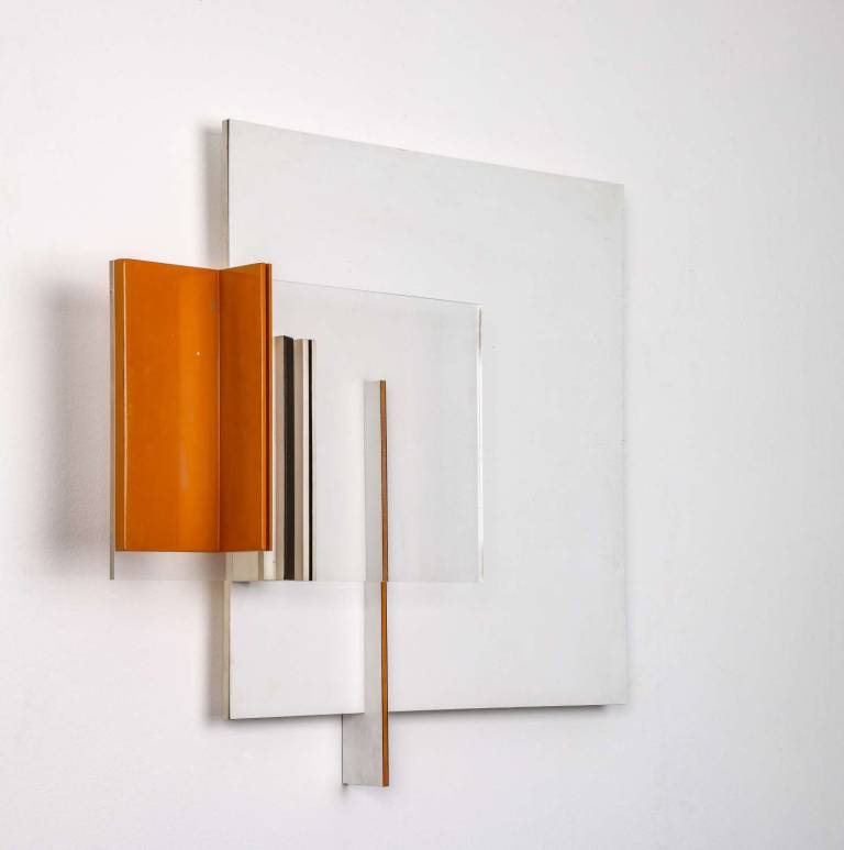 Relief construction in white, black and ochre - Victor Pasmore